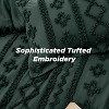 Tufted Boho Comforter Set Bed Set GentleSoft Farmhouse Shabby Chic Embroidery Bedding - 4 of 4