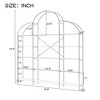 74.8" Office Bookshelf With 5 Tiers, X Bar Steel Frame Tall Standing Bookcase With Round Top, Modern Storage Rack For Bedroom, Living Room - 4 of 4