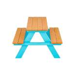 Kids' Outdoor Wood Rectangle Picnic Table - Turquoise - Teamson Kids