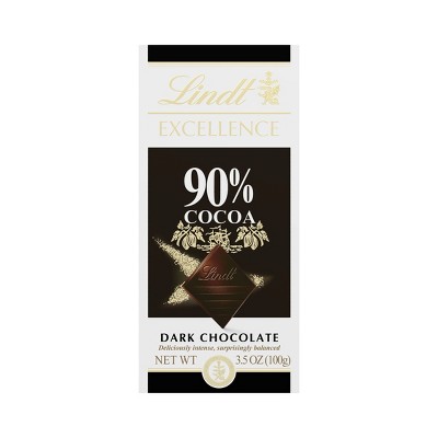 Lindt Excellence Supreme Dark 90% Cocoa Chocolate - 3.5oz