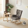 KTMBDW Rocking Chair Nursery, Upholstered Glider Rocker with High Backrest,Modern Rocking Accent Chair Glider Recliner for Living Room Nursery Bedroom - 2 of 4