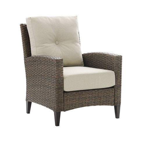 Rockport Outdoor Wicker High Back Arm, Outdoor Wicker Chair Seat Back Cushions