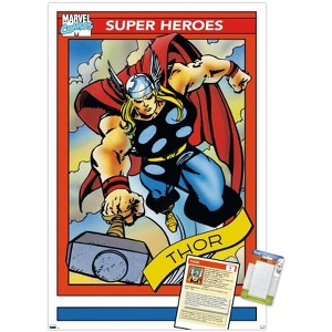 Trends International Marvel Trading Cards - Thor Unframed Wall Poster Prints - 1 of 4