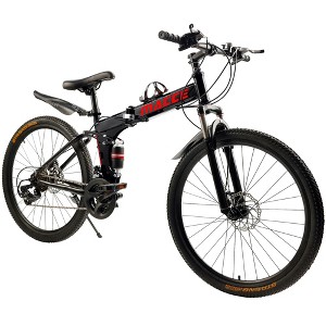Topteng 27 Speed 26 inches Folding Bike Mountain Bicycle with Cup Holder - 1 of 4
