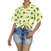 HAPPY BAY Women's Button Down Blouses Casual Summer Beach Party Short Sleeve Tropical Blouses Shirts Hawaiian Dresses for Women - image 4 of 4