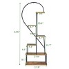 SEVOBAL 2 Pack Indoor Plant Stand 6 Tier High Creative Heart Shaped Stepped Display Rack Holds Ladder Plant Stands Multiple Plants Large Outdoor - 3 of 4