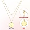 Unique Bargains Women's Gold Tone Disc Pendant Letter Necklace - 2 of 4
