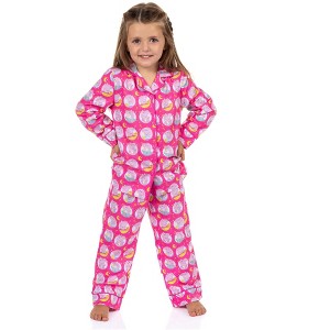 Peppa Pig Pajamas Toddler Girls' Time For Bed Long Sleeve Coat Pajama Set Pink - 1 of 4