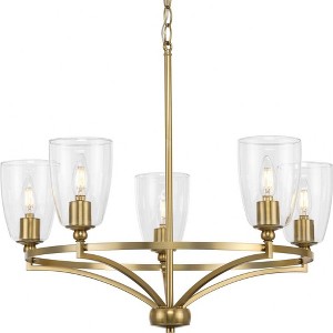 Progress Lighting Parkhurst 5-Light Chandelier, Brushed Bronze, Glass Shades - 1 of 1