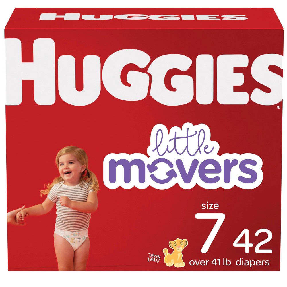 Huggies Little Movers Baby Disposable Diapers Size 7 - 42ct