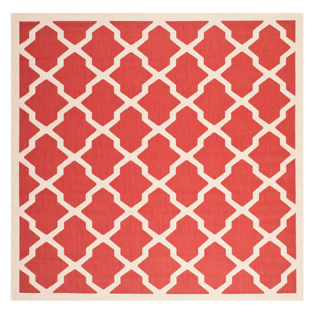 Square Amherst Evie Outdoor Rug Red/Bone