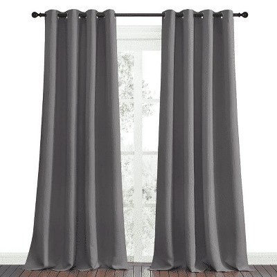 NICETOWN Grommet Top Blackout Curtains, Thermal Insulated Noise Reducing Window Drapes (Set of 2)