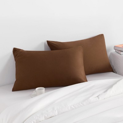 2 Pack Brushed Microfiber Pillowcases, Super Soft Pillowcases with Envelope Closure - NTBAY