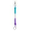 Unique Bargains Metal Hook Stretchy Coil Strap Rope Cord Keyring Keychain Purple Blue - 3 of 4