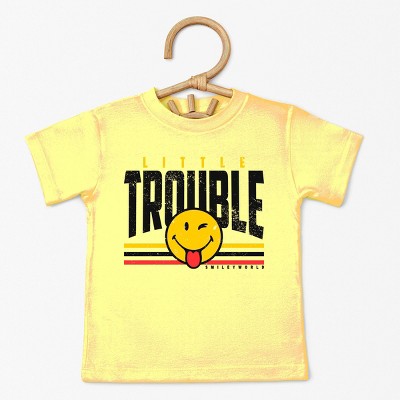 The Juniper Shop SmileyWorld Little Trouble Toddler Short Sleeve Tee