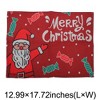 Unique Bargains Christmas Place Mats Linen Red White 13"x17.7" 2Pcs - 3 of 4