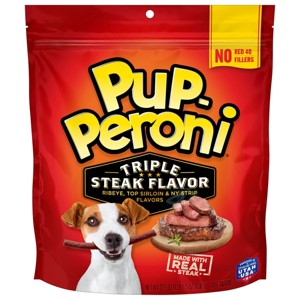 Pup-Peroni Soft and Chewy Beef Core Snack Triple Steak Dog Treat - 22.5oz - 1 of 4