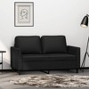 vidaXL Modern 2-Seater Foam-Padded Sofa with Faux Leather Upholstery - Sturdy Metal Frame - Easy to Clean Surface - 2 of 4