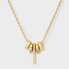 14K Gold Dipped Cubic Zirconia Rondelle Initial Necklace - A New Day™ Gold - 2 of 4
