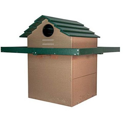 JCs Wildlife X Large Deluxe Poly Barn Owl Box with Exercise Platform - Our Biggest Barn Owl House - Made in the USA - Great for Farms, Ranches and
