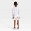 Toddler Boys' Disney Mickey and Friends Long Sleeve Rash Guard Swim Set - Ivory - 2 of 4