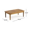 Patio Loveseat and Coffee Table Set,Patio Furniture Set with Cushion and Acacia Wood Frame for Garden,Backyard - The Pop Home - 4 of 4