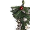 Northlight 20" Pre-lit Decorated Green Pine Artificial Teardrop Christmas Swag, Cool White LED Lights - 4 of 4
