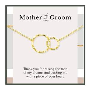 HOPE LOVE SHINE Mother of the Groom gift – 2 Ring Necklace from Bride wedding thank you jewelry - 1 of 4