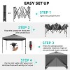 Ainfox 12ft x12ft Pop Up Canopy Outside Canopy, Patented One Push Tent Canopy with Wheeled Carry Bag, Bonus 8 Stakes and 4 Ropes - 3 of 4