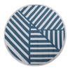 Design Imports Outdoor Round Floral - Blue Geometric - 5 Ft - 4 of 4