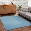 Hauteloom Heavenly Solid Blue Plush Rug - 2 of 4