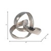 Sagebrook Home Decorative Knot Sculpture - Contemporary Abstract Silver Matte Decor Statue for Home or Office Table Accent - 4 of 4
