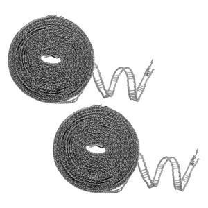 Unique Bargains Plastic Windproof Non-Slip Portable Travel Clothesline 2 Pcs - 1 of 4
