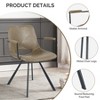 Sapphtopaz Modern Dining Chairs Set of 2 with Hollow Backrest Upholstered Arm Chairs with Metal Legs Kitchen Chair for Dining Room, Living Room - 3 of 4