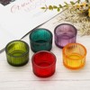 Unique Bargains Centerpiece Decor Round Ribbed Votive Glass Tea Light Holders - 4 of 4