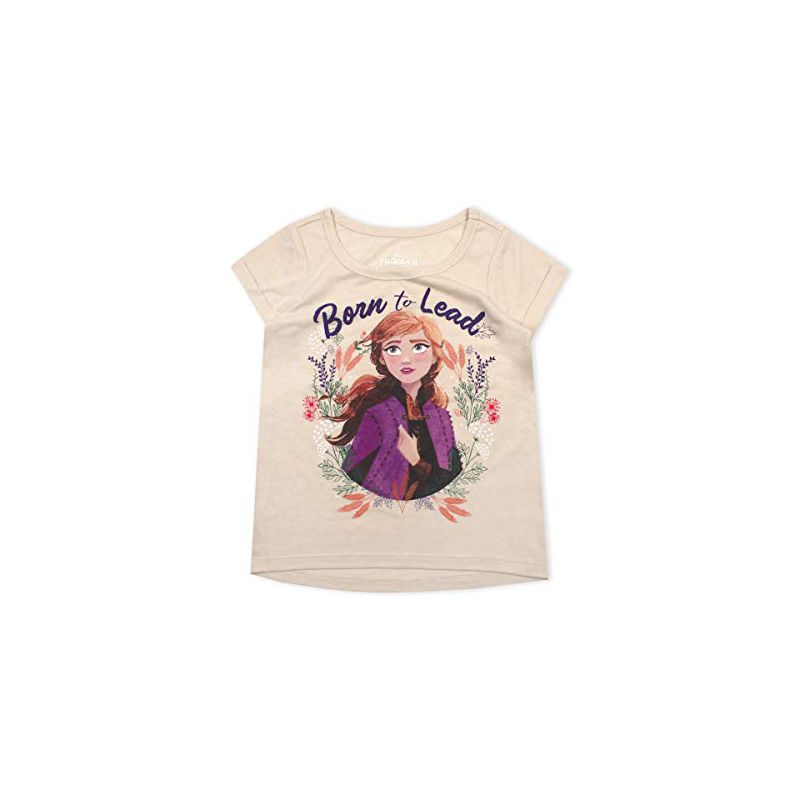 Disney Girl's 3-Pack Anna and Elsa Fearless Short Sleeve A-Line Frozen II Tee Shirts for Toddler, 3 of 5