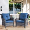 Gymojoy Outdoor Patio Chair Table with Ottoman High Back Club Chair - 3 of 4