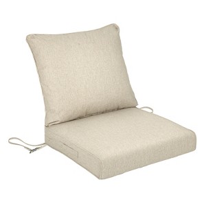 Aoodor Outdoor Deep Seat Cushion Set, Waterproof Patio Furniture Cushions with Adjustable Straps & Removable Cover - 1 of 4