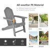 Tangkula Adirondack Chair Outdoor with Cup Holde Weather Resistant Lounger Chair for Backyard Garden Patio and Deck Black/Grey/Turquoise/White - 3 of 4
