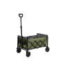 DOMETOUR Lightweight Folding Beach Wagon with Wheels - Heavy Duty Utility Cart for Grocery, Camping, Sports, Garden - Large Capacity - Army Green - 2 of 4