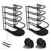 Cuisinel Pan Organizer - 2-PACK of Silicone-Coated Non-Slip 12" Heavy Duty Skillet Rack - 3 of 4