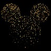 Juniors Womens Mickey & Friends Confetti Mickey Mouse Logo T-Shirt - image 2 of 4