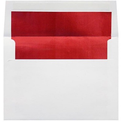 LUX A2 4 3/8 x 5 3/4 50/Box White w/Red Lining FLWH4870-01-50