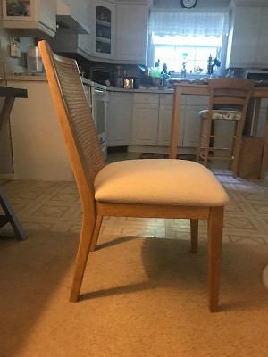 Corella cane and cheap wood dining chair