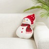 Saro Lifestyle Cheerful Snowman Pillow with Soft Poly Fill, 18"x12", Multicolored - 4 of 4