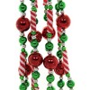 KURT ADLER 96.0 Inch Candy Bead Garland W/Red Ball Tree Decor Tree Garlands - 3 of 3