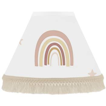 Sweet Jojo Designs Girl Empire Lamp Shade 4in.x7in.x10in. Boho Rainbow Pink Yellow and Beige