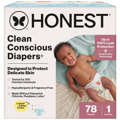 The Honest Company Clean Conscious Disposable Diapers - Ocean Bottoms & Chilly Cheeks