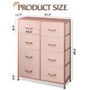 Tall 8-Drawer Fabric Dresser, Storage Tower with Fabric Bins, Double Chest of Drawers Organizer, - 3 of 4