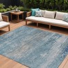 HomeRoots 8' X 10' Sky Blue And Gray Abstract Washable Indoor Outdoor Area Rug - 2 of 3